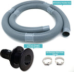 Marine Bilge Pump Hose 1-1/8 Inch Plumbing, Black Straight Thru Hull