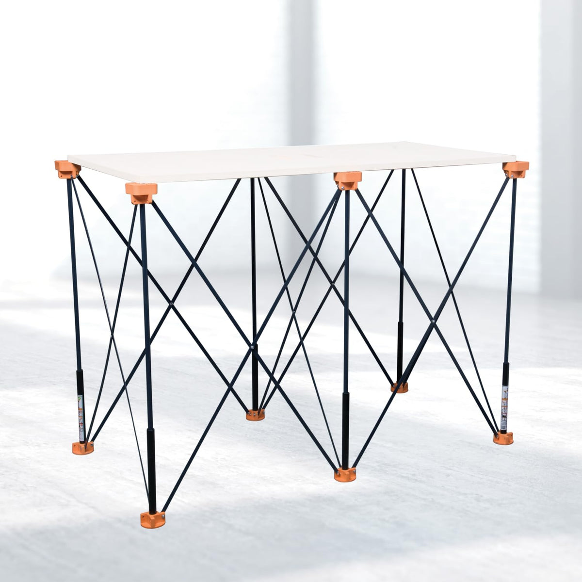 Arachni-Flex Portable Workbench 2x4ft Collapsible Workstand - Heavy Duty Folding Work Table Base, 2500 lbs Capacity