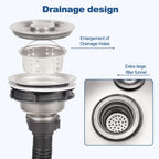 23 4/6in Stainless Steel Floor Mop Sink with Detachable Mop
