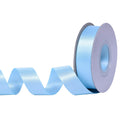 Light Blue Double Faced Satin Ribbon 7/8 Inch Continuous 25 Yards