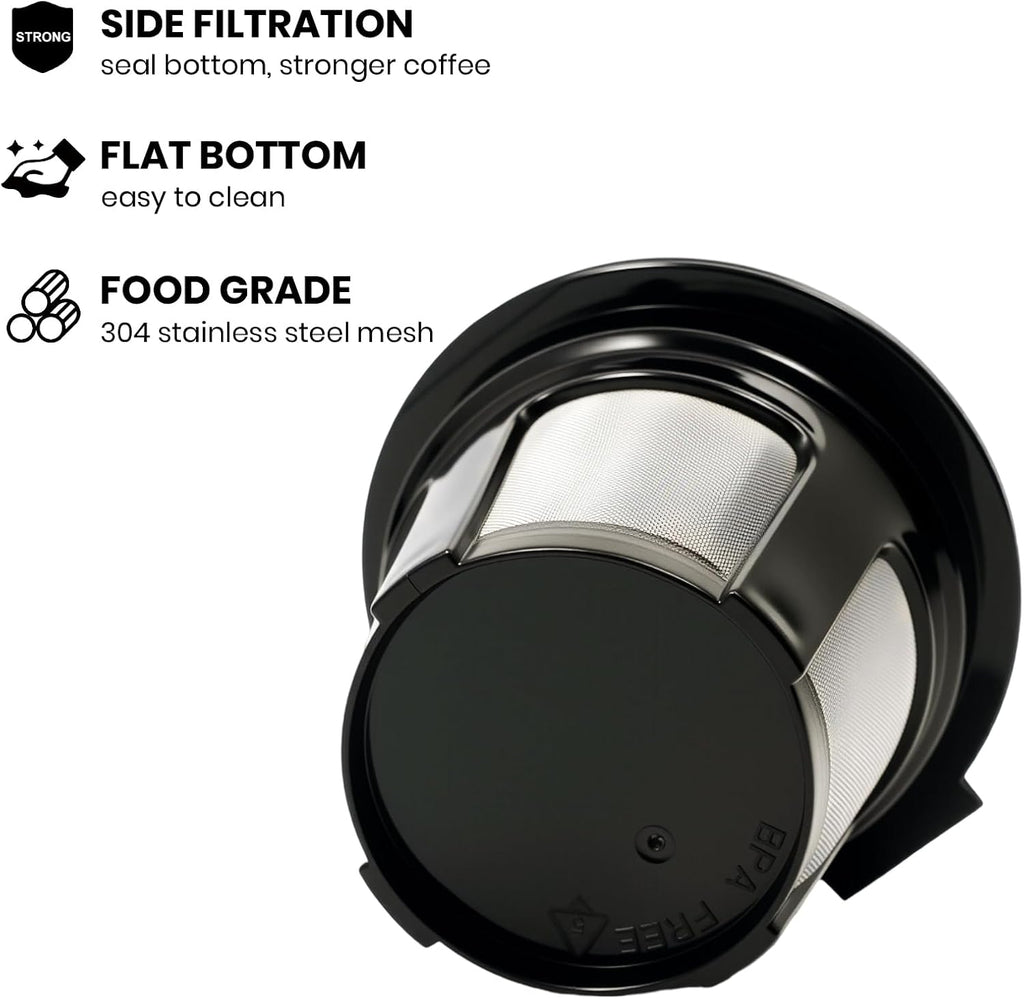 Reusable K Cups for Keurig, Refillable Pods, 4-Pack | BPA-Free, Compatible with Keurig 1.0&2.0, Eco-Friendly