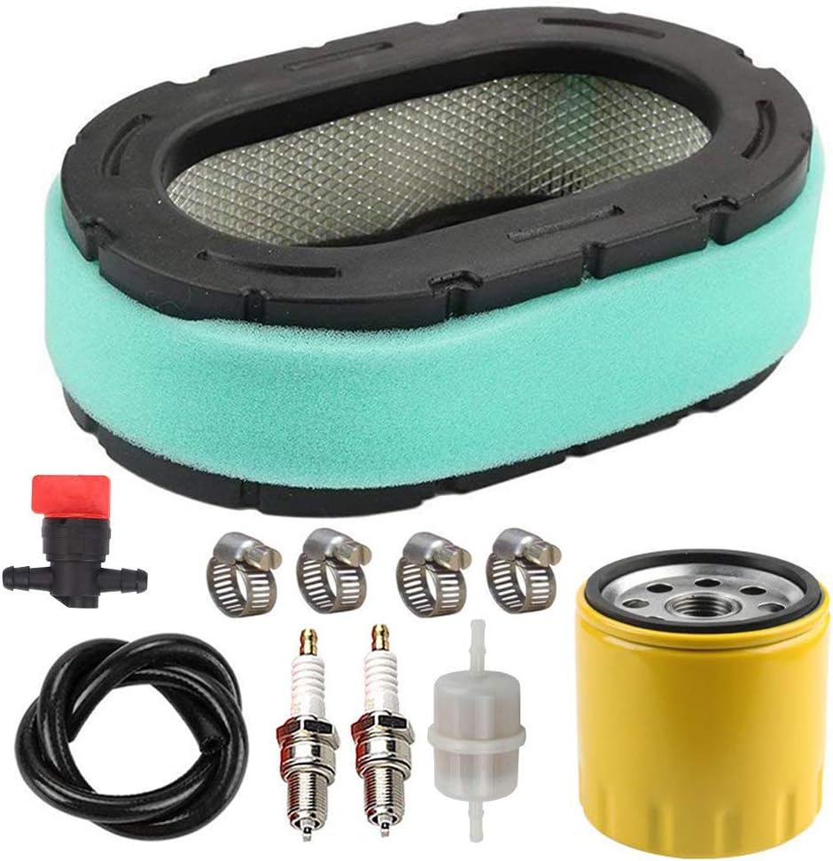 32-083-09-S Air Filter with 52 050 02-S Oil Filter Spark Plug Tune Up Kit Compatible with Kohler 32 083 09 32 883