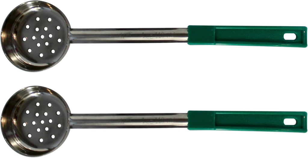 4 oz Slotted Stainless Steel Portion Control Ladle Spoodle - [Pack of 2] | Commercial-Grade Spoodle for Portioning