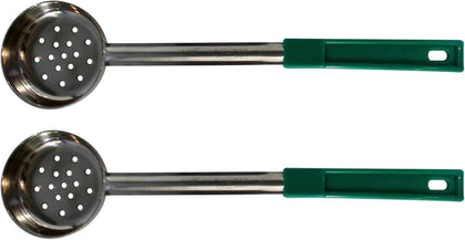 4 oz Slotted Stainless Steel Portion Control Ladle Spoodle - [Pack of 2] | Commercial-Grade Spoodle for Portioning