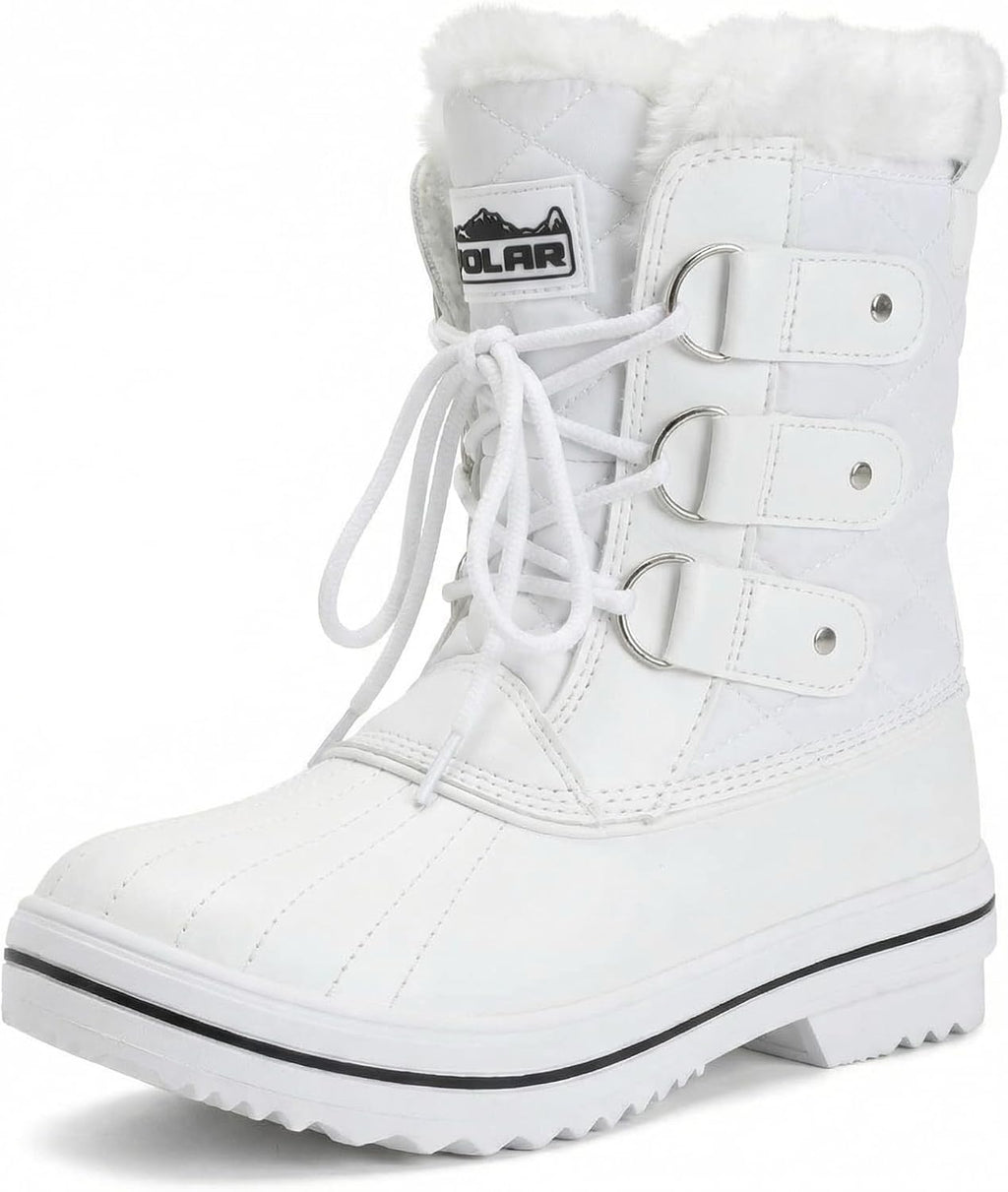 Womens Snow Boot Quilted Short Winter Snow Rain Warm Waterproof Boots