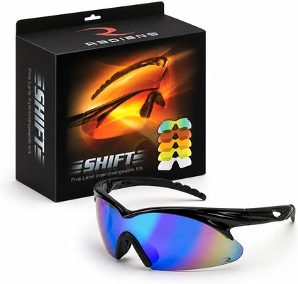Shift Interchange Shooting Glasses, 5 Lenses, Black Frame