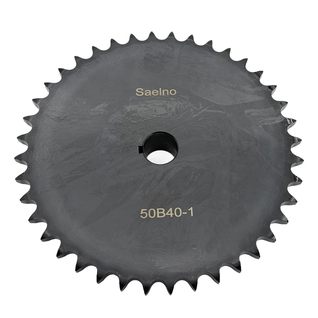 #50 Roller Chain Sprocket Type B 1 inch Bore 40 Tooth, Hardened Antirust 1045 Steel Drive Sprockets 50B40-1