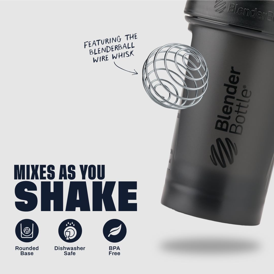 Classic V2 Plastic Shaker Bottle 20 oz Black