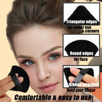 10Pcs Triangle Powder Puff Face Makeup,Setting,With Case,Black