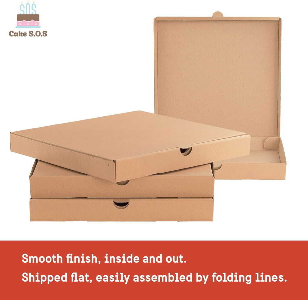 12" x 12" x 1.75" Kraft Corrugated Cardboard Pizza Boxes (Pack of 12)