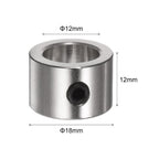 uxcell 10pcs Set Screw Collars 12mm Bore Shaft Collars, 18mm OD, 12mm Width, Landing Gear Stopper Wheel Collar