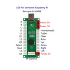 Arcade Game Controller USB Encoder Zero Delay 2 Player to Joystick Button for PC MAME Raspberry Pi Retro