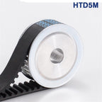 FENOQ Black Strap HTD Belt 500-5M-10, Closed Loop Timing Belts, 12/15/30mm Width, 500 Length, Synchronous Rubber Belts Part, 100 Teeth, Suitable for Timing Pully Conveyor Belts(Color:Width 17mm)