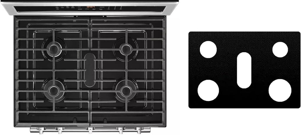NXG Custom Fit Reusable Burner Liner for Maytag Gas Range Stove Protect Your Stovetop with this Splatter Guard Cover - MGR6600FZ