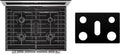 NXG Custom Fit Reusable Burner Liner for Maytag Gas Range Stove Protect Your Stovetop with this Splatter Guard Cover - MGR6600FZ