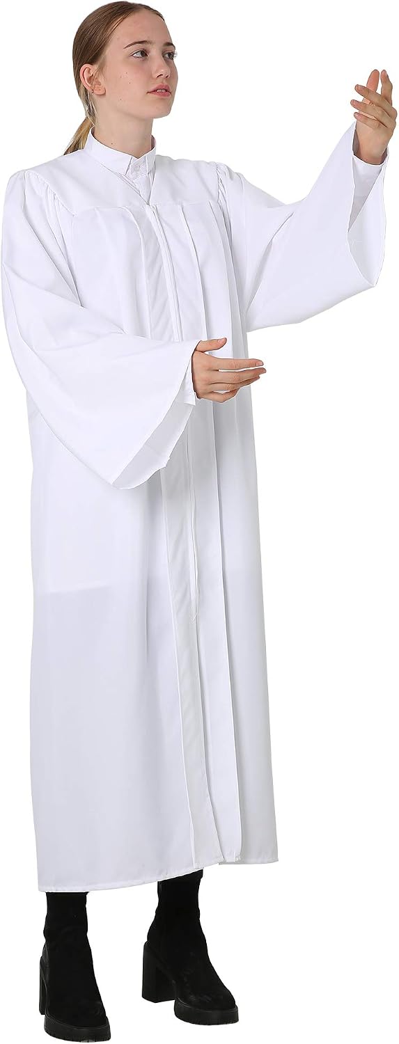 Baptism Choir Robe Adult Clergy Church Pastor Pulpit Robes Preachers Confirmation Robe Unisex Red/White