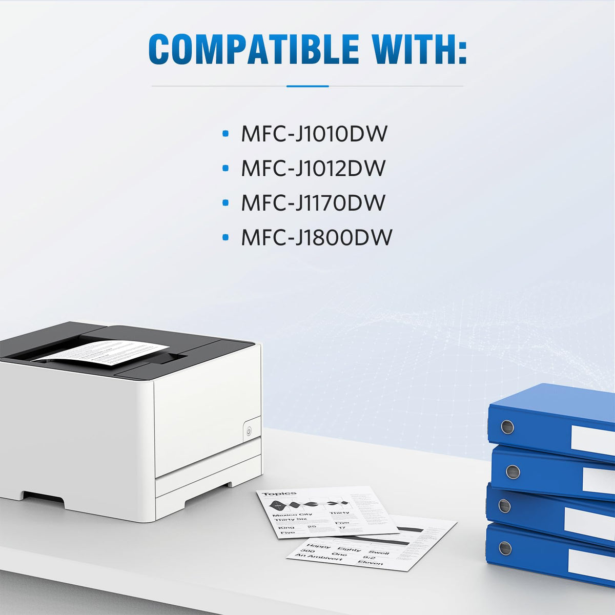 LC401XL LC401 Ink Cartridges Compatible for Brother MFC-J1010DW 8-Pack