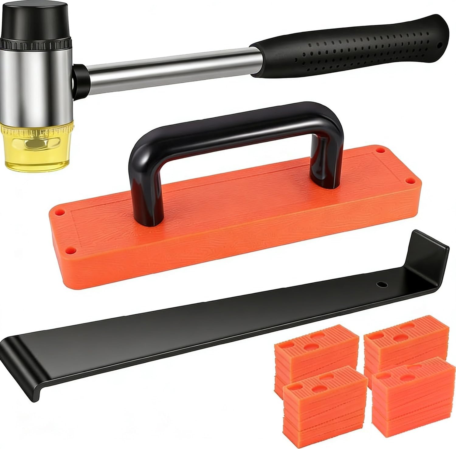 43-Piece Laminate Flooring Tools, LVP installation kit, Vinyl Flooring Tools, Tapping Block with Handle, Spacers
