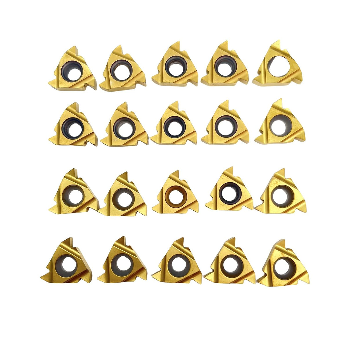 16ER AG60/16IR AG60 CNC Lathe Indexable Threading Carbide Cutting Insert，Internal External Threading Inserts for Netal Lathe Tools (20pcs 16ER AG60)
