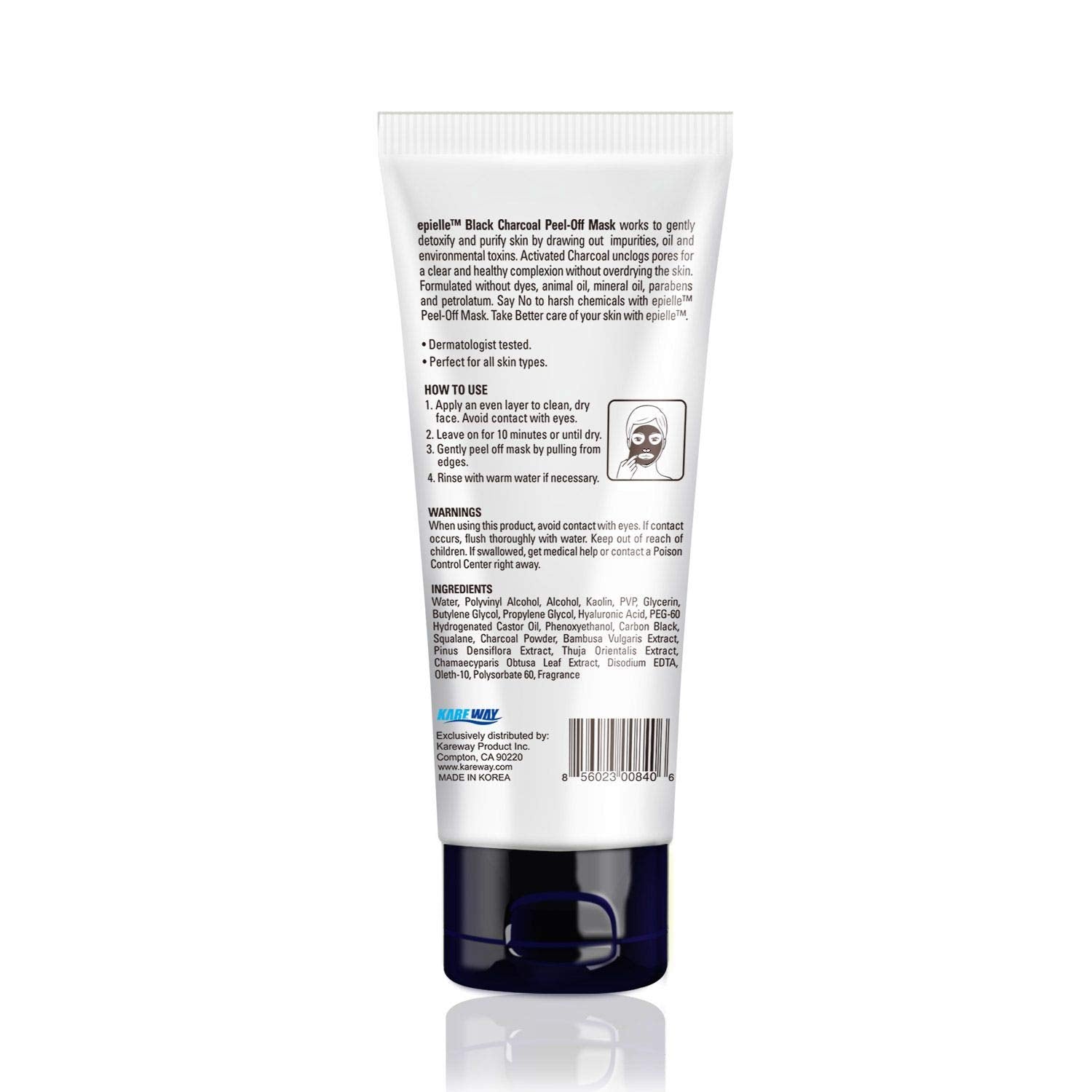 Black Charcoal Peel Off Face Mask | Deep Pore Cleansing with Activated Charcoal | Detoxifying and Purifying Blackhead