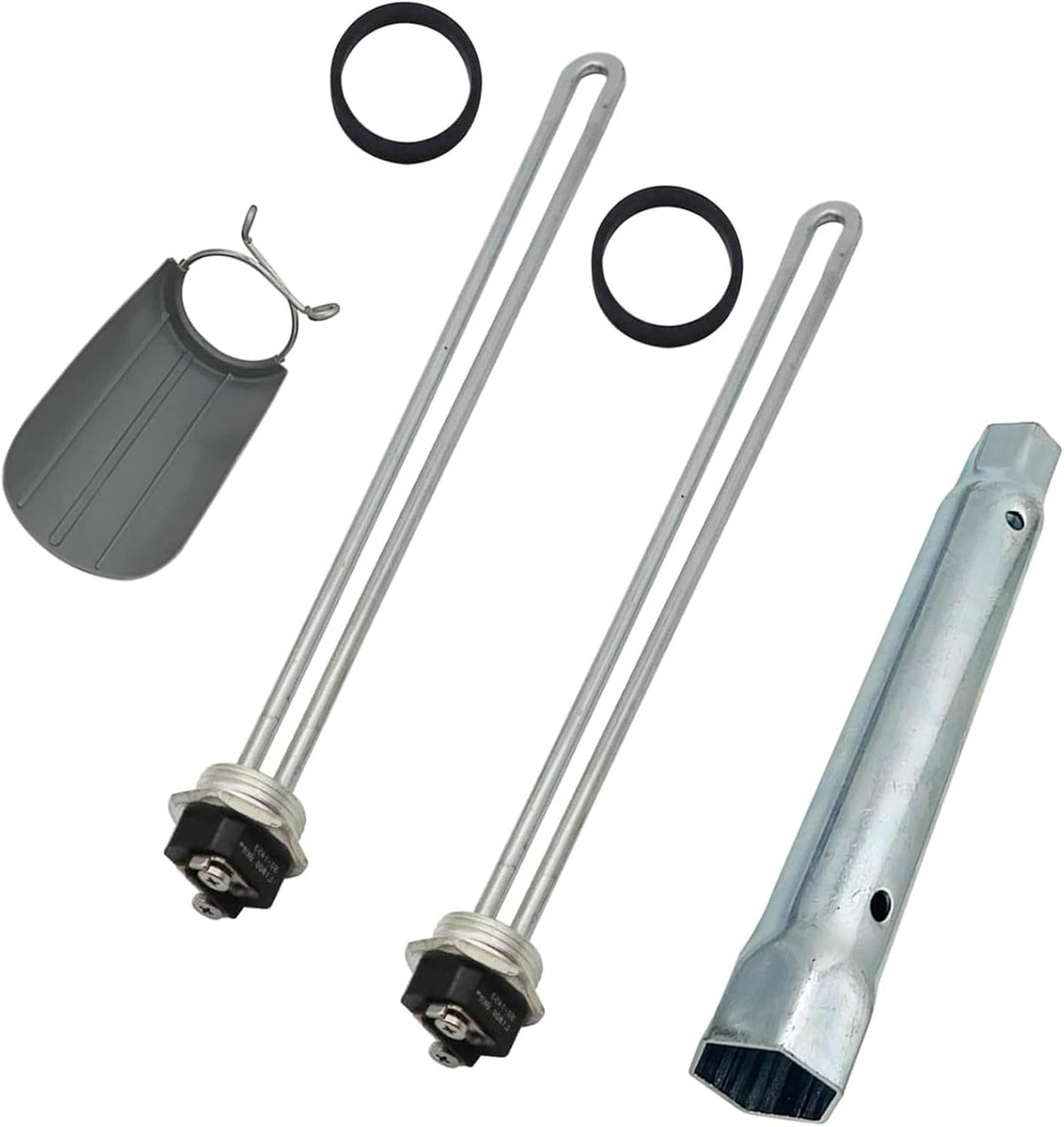 DROMIX Water Heater Elements, 2 PCs Pack 4500W/240V, the Pack Including Element Wrench and Quick Change Tool, Fits Most Models of Dual Element Eletrical Water Heaters