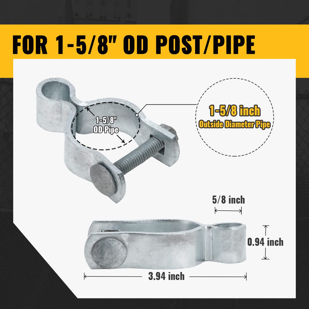 1-5/8" Chain Link Fence Female Gate Hinge, Pipe Gate Hinge, 2 PCS
