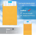 10x13 Self Seal Catalog Envelopes 150 Packs Brown Kraft Large Envelopes with Peel and Seal Flap for Mailing