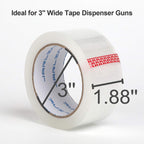 Packing Tape Dispenser Gun (2 Pack) with 2 Rolls Tape Bundle with 36 Rolls Clear Packing Tape for Shipping Packaging