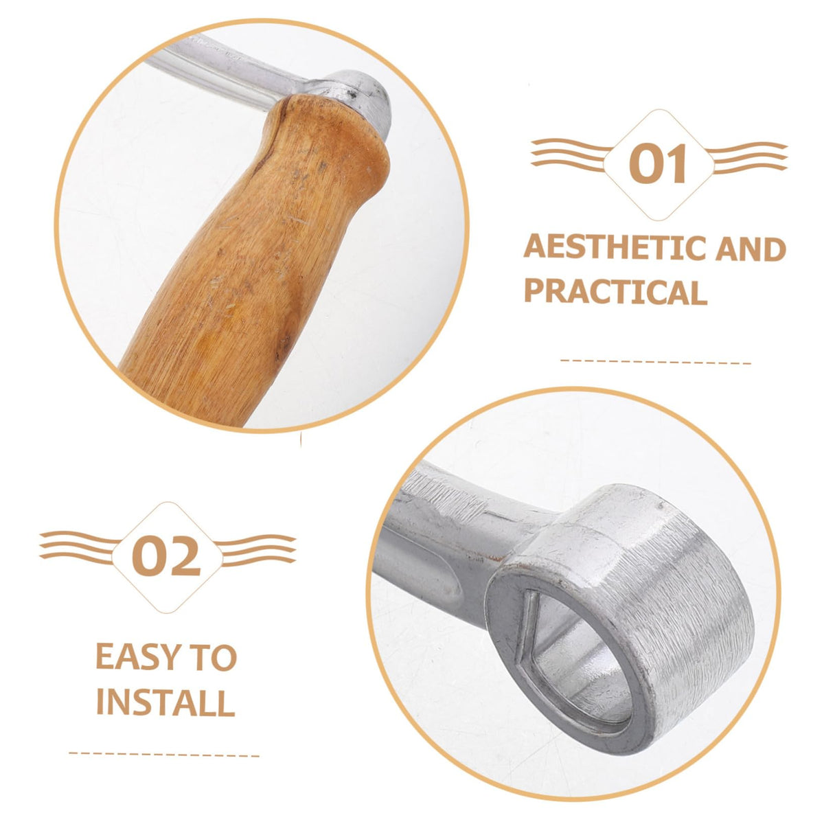 Cabilock Manual Meat Grinder Handle Hand Crank Replacement for Meat Grinder Manual Sausage Stuffer and Food Processing Easy Install Smooth Grip 6.22 X 3.93 X 0.98 in 1 pc