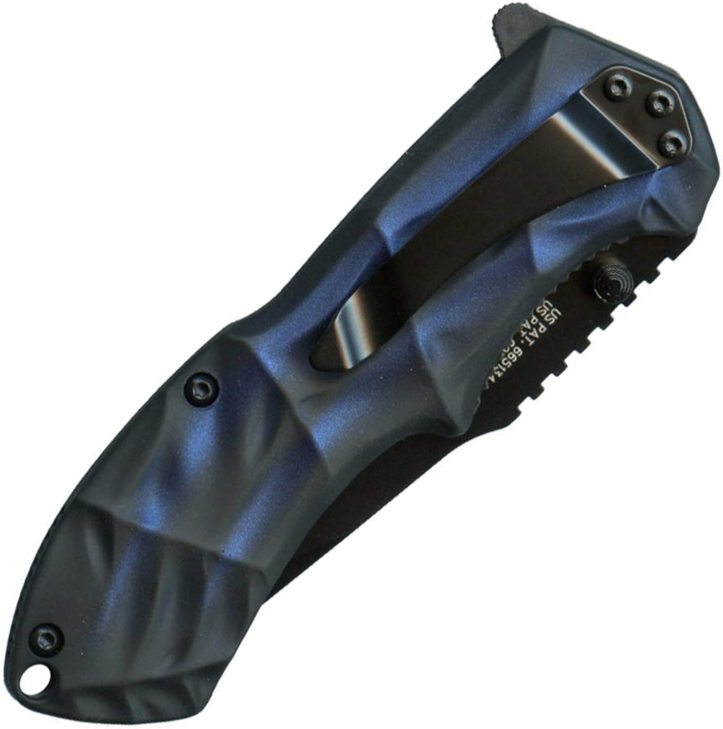 Black Ops Folding Knife with 3.4in Tanto Point Blade, Aluminum Handle, Stainless Steel