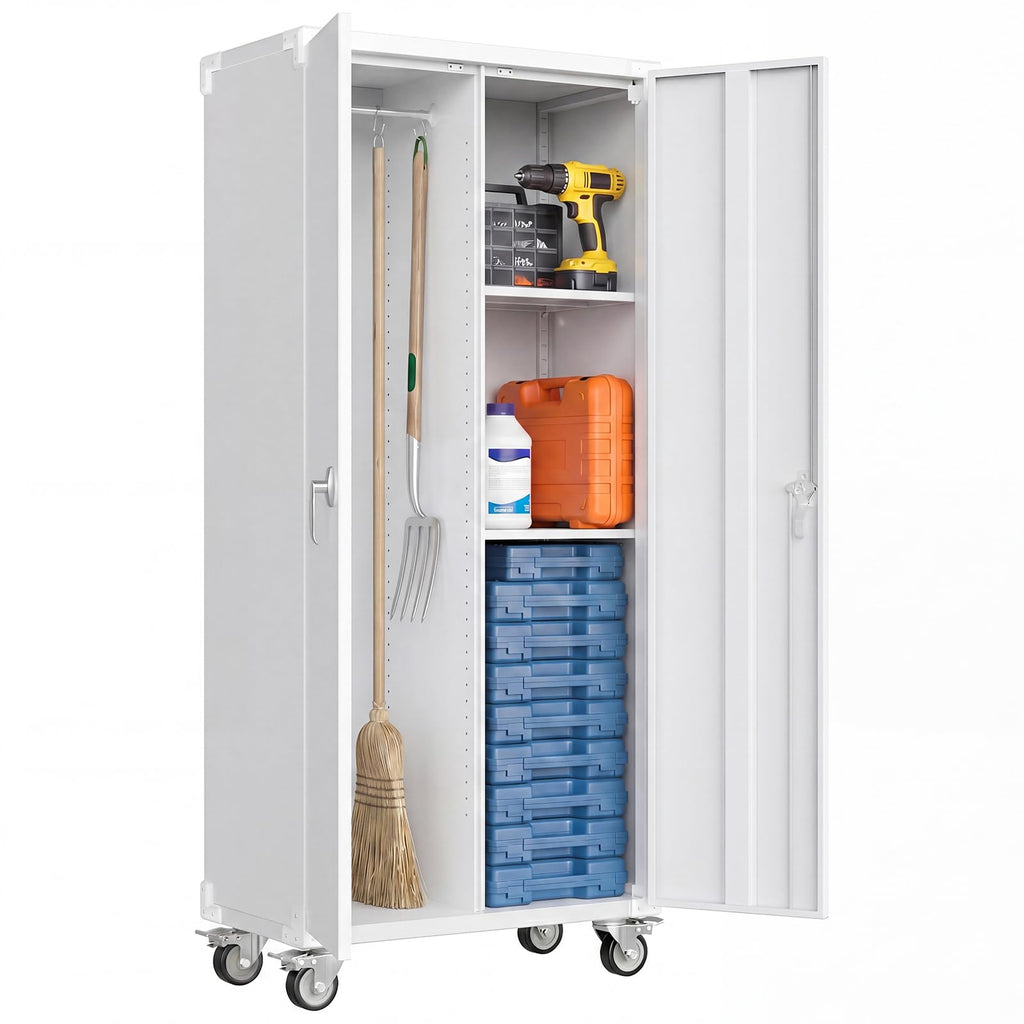 72 Inch Metal Garage Storage Cabinet, Rolling Tool Cabinet