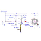 [D1092 OEM Mania] D1092 Produced by FASCO Motor (1468-3069, 7184-0156, 7184-0432) Replacement for Coleman Mach AC Motor with a Capacitor - 1/3 HP, 115 Volts, 1675 RPM, 2 Speed, 3.4 Amps, Double Shaft