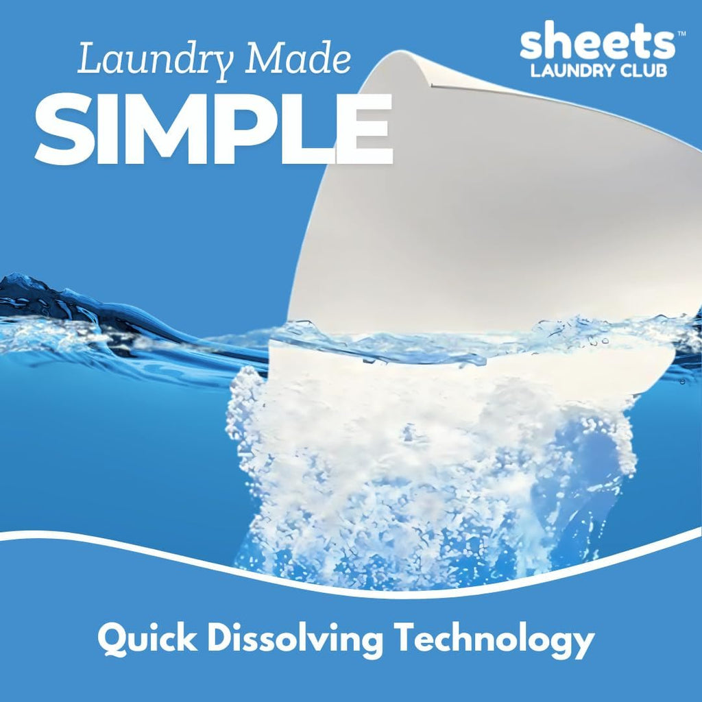 Detergent Sheets, Fragrance Free, up to 100 Loads