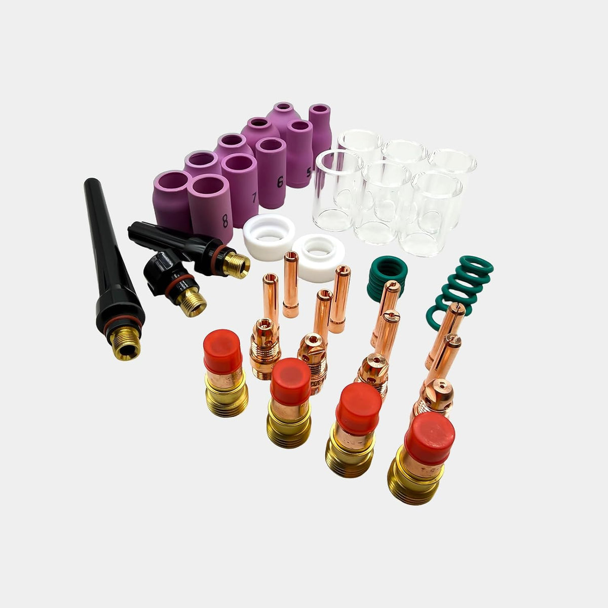 49Pcs Stubby TIG Torch Consumables Kit for WP-17 WP-18 WP-26 Welding Torch