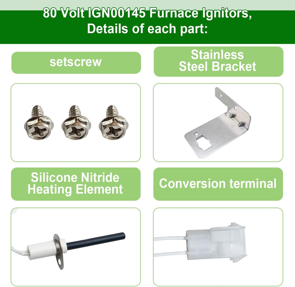IGN00145 80 Volt Furnace Ignitors Replacement Furnace Igniters