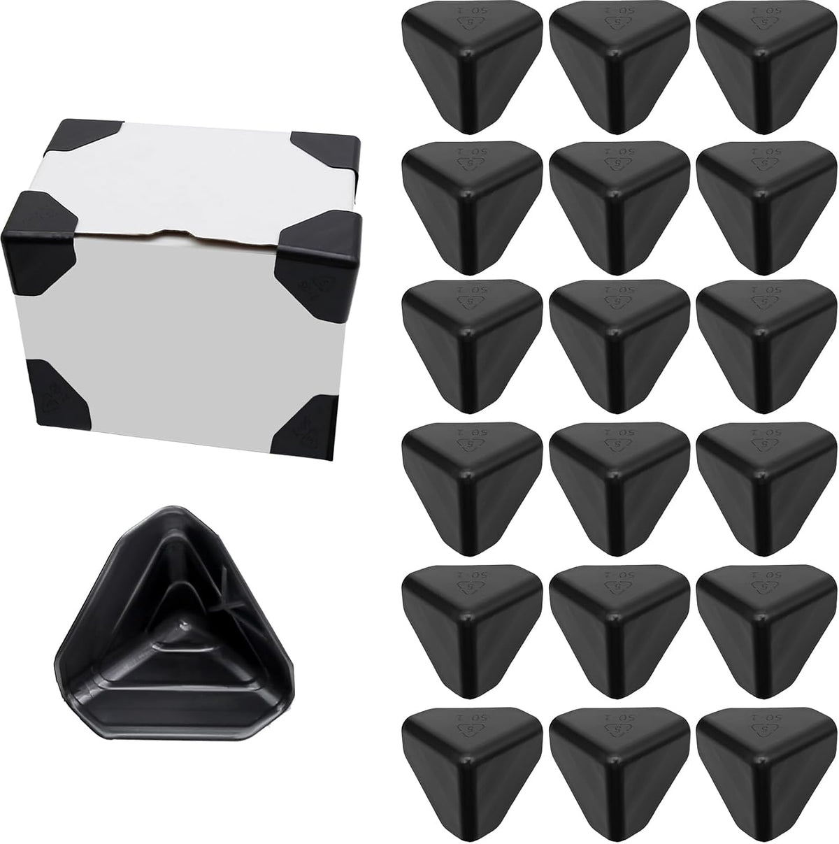 200 Pcs Packaging Edge Protectors, Heavy Duty Edge Corner Protector Golder for Boxes, Cartons, Panel Packaging