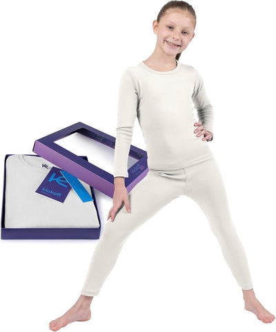Thermal Underwear for Kids Thermals Top & Bottom Set Girls Thermal Set Kids Long Underwear Base Layer Pajama
