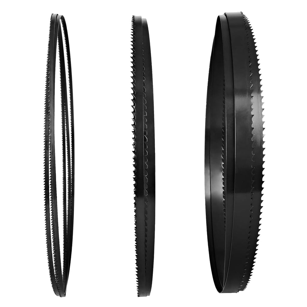 TASP 80" Bandsaw Blades Set (1/8" 1/4" 1/2" Wide), Pack of 3
