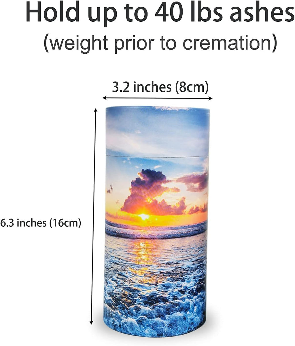 Set of 2 Biodegradable Scattering Tube Urn for Human & Pet Ashes