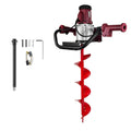 1500W Electric Post Hole Digger with 6" Bit, Red | 110V, 200RPM, 90ft-lb Torque, 6" Bit, Safety Lock, Anti-Vibration