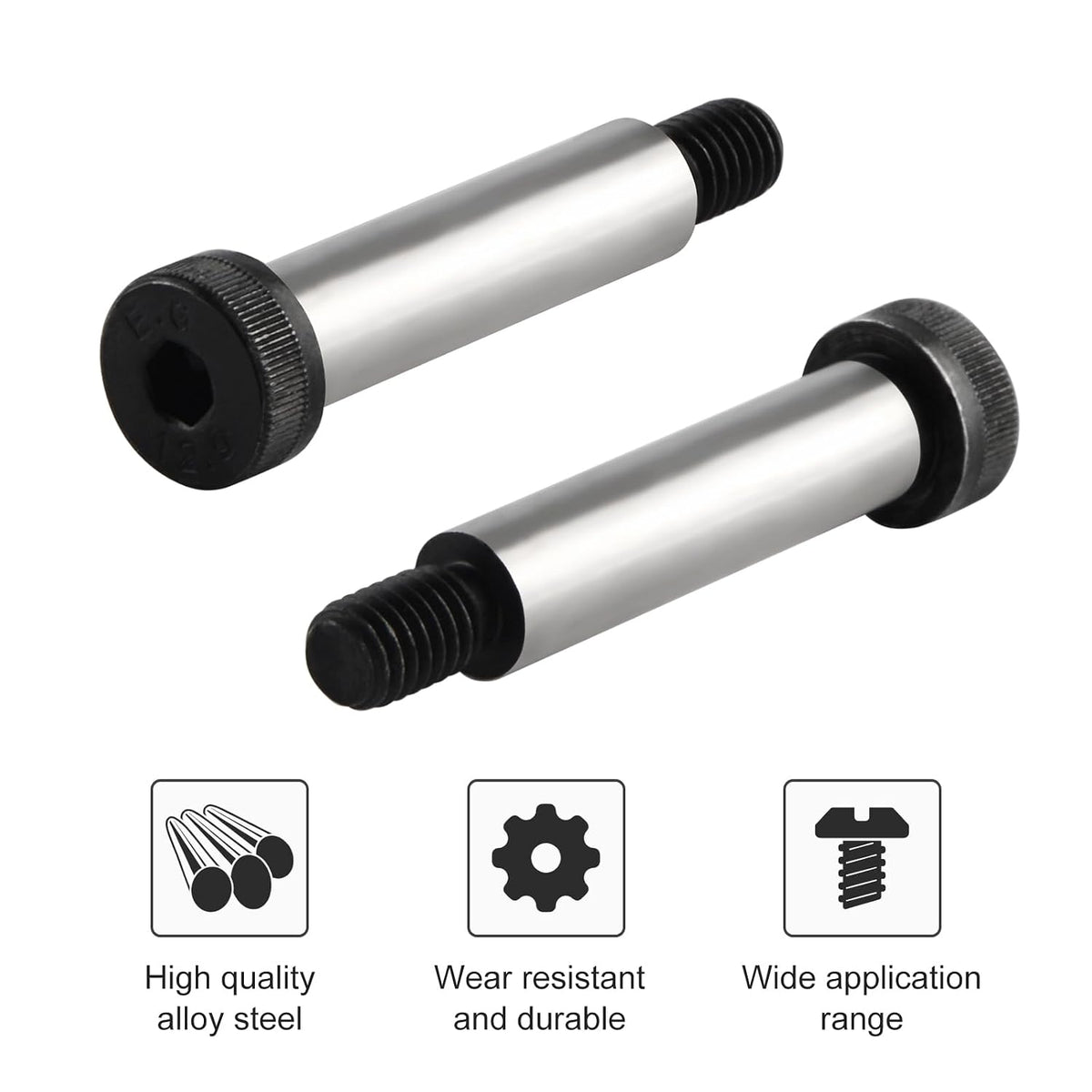 AnRui 4Pcs Alloy Steel 5/16" Shoulder Bolt, Hex Socket Head, 1/4‑20 UNC