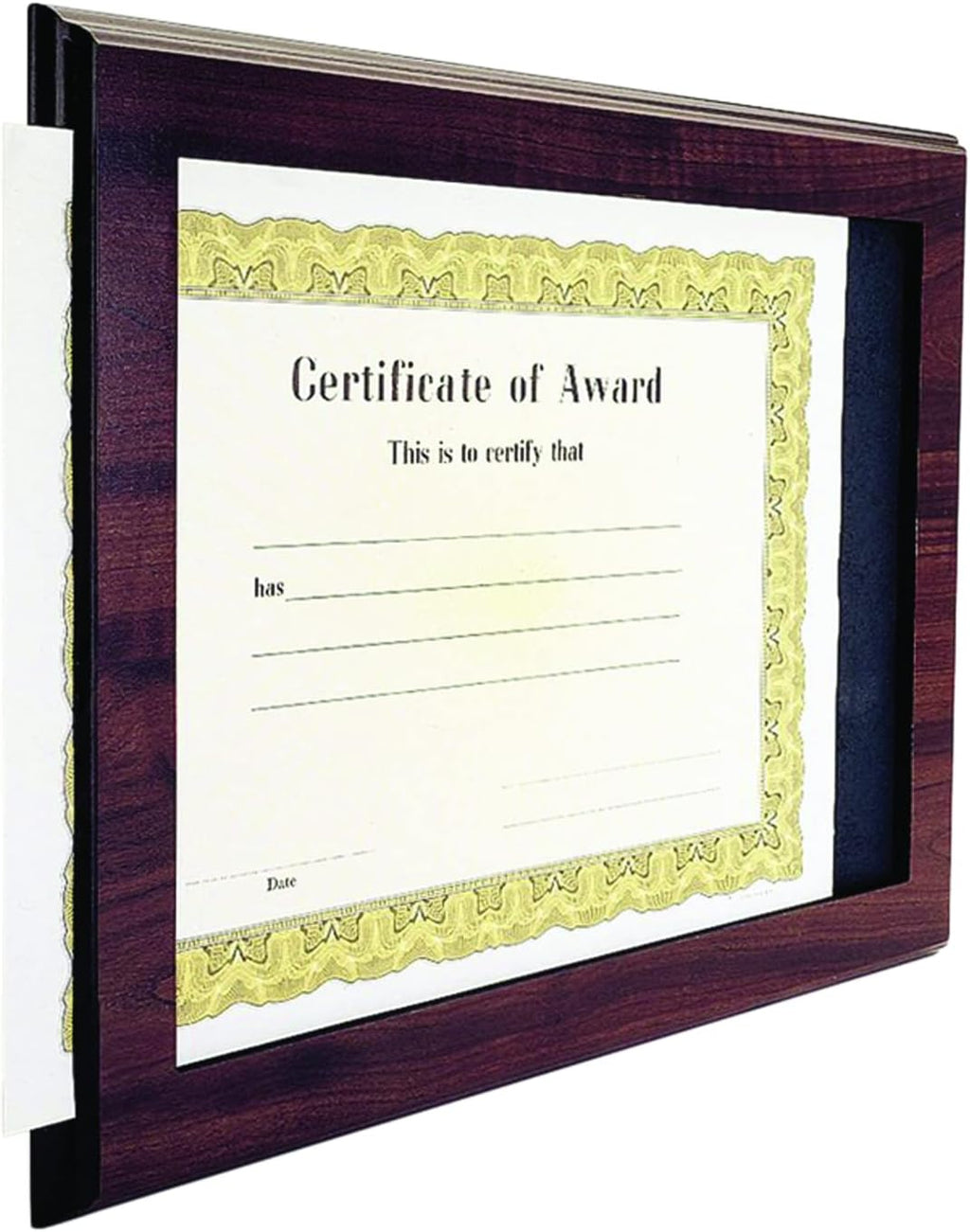 8.5 x 11 Certificate Frame Holder, Slide In Wall Plaque Display, 10.5 x 13 Inch Frame, Cherry Finish