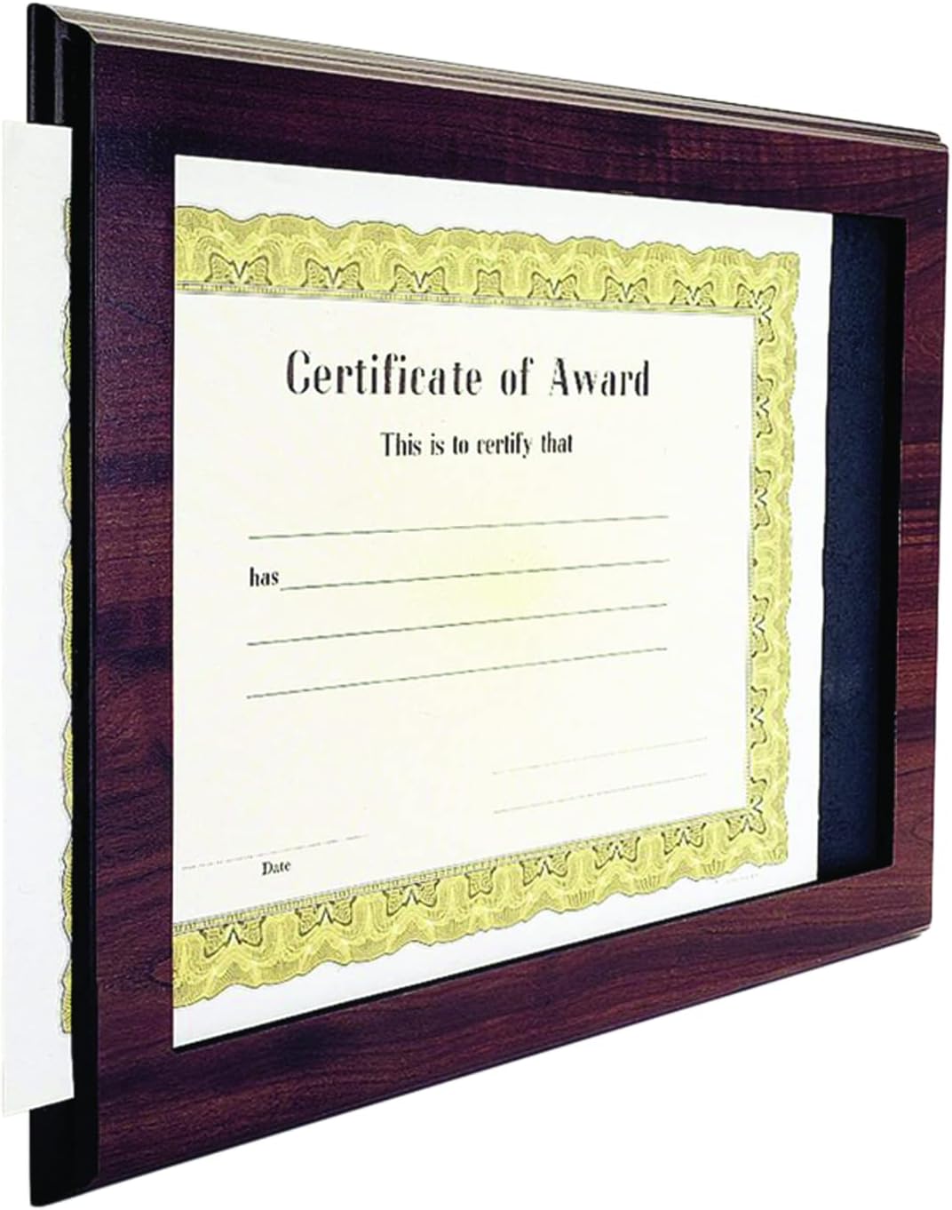 8.5 x 11 Certificate Frame Holder, Slide In Wall Plaque Display, 10.5 x 13 Inch Frame, Cherry Finish