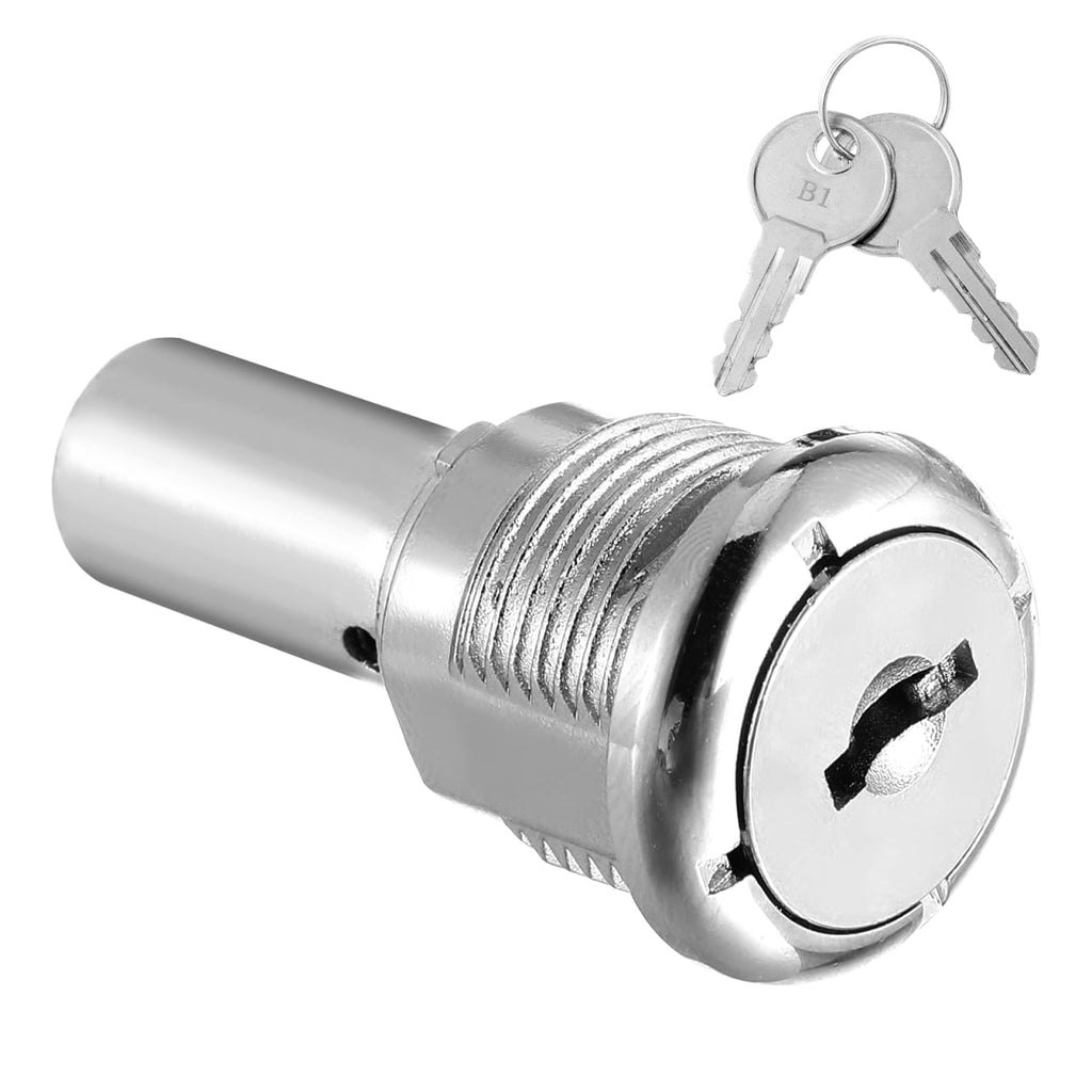 Tubular Lock and Key Set for Gumball Machines 1.57x0.86x0.86In Stainless Steel – Theft-Resistant for Vending