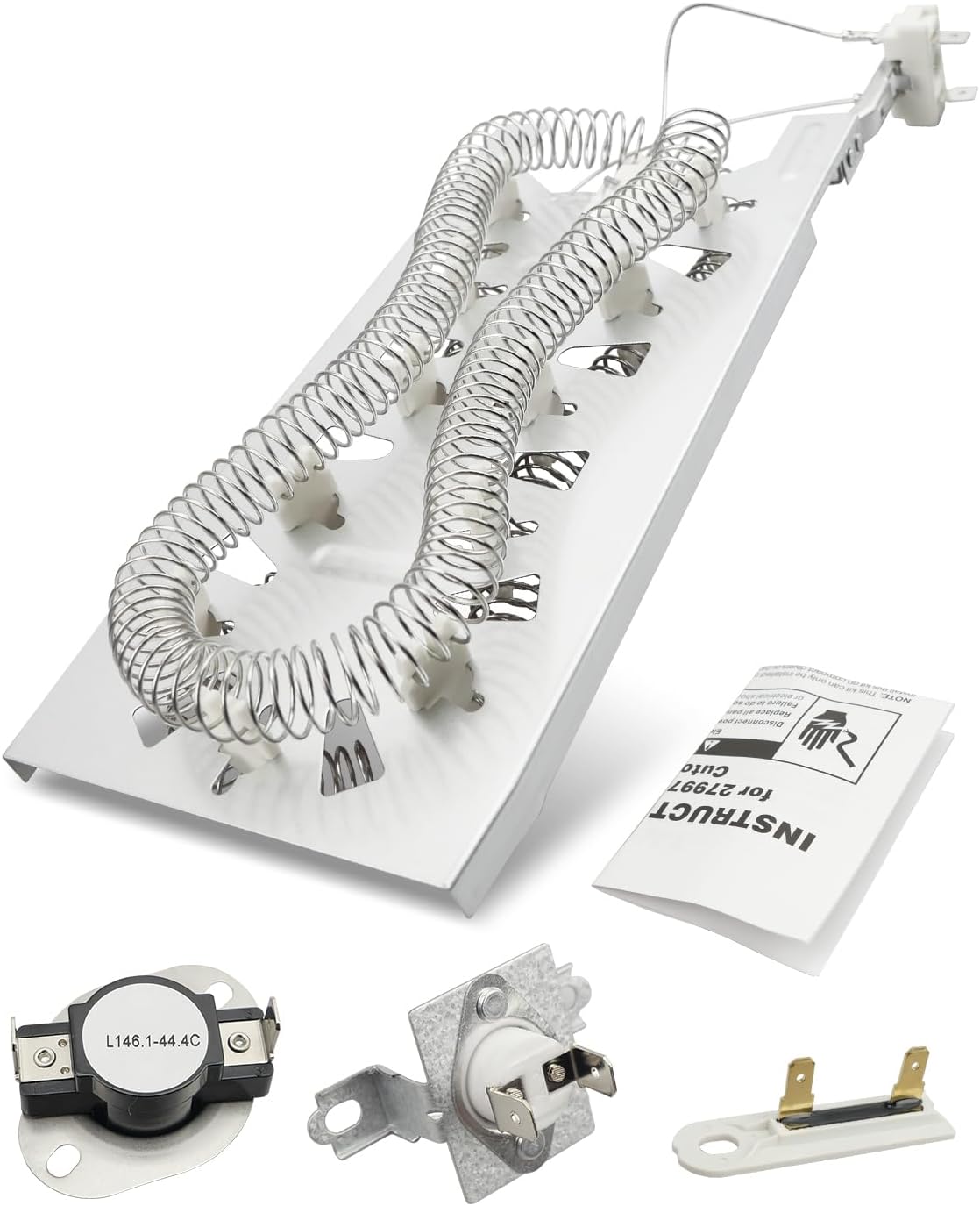 Dryer Heating Element Kit Fit for Maytag MED3500FW1 MED5500FC1 MED5500FC2 MED5500FW1 MED5500FW2 MED5630HC0 MED5630HC1 Fit for Whirlpool WED5100HC0 WED5100HC1 WED5100HC2 WED5100HC3
