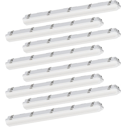 4FT LED Vapor Tight Light 60W/50W/40W,4000K/5000K/6000K CCT,8Pack