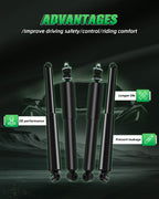 SCITOO Front Rear Shocks 4pcs for Ford for F-150 4WD Shock Absorbers