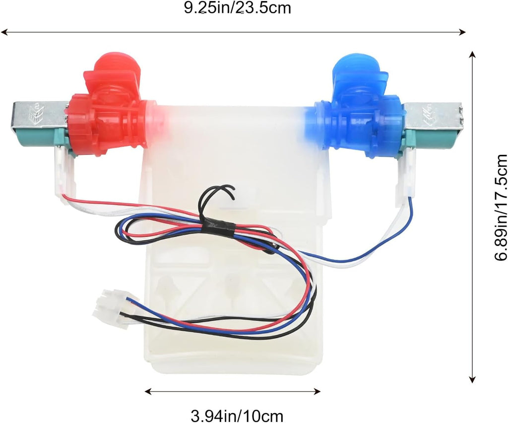 W10869800 Washer Water Inlet Valve, Replacement for Whirlpool Maytag and General Electric Washers, Replaces W11038689 W10776841 W11024486