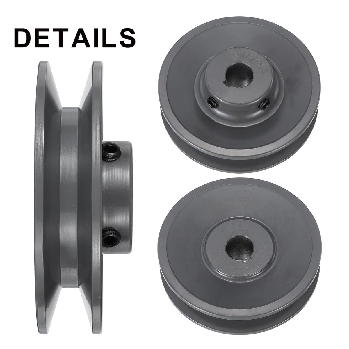 uxcell BK36-5/8 V-Belt Sheave 5/8" Bore, 3-3/4" OD Single Groove Web Sheave
