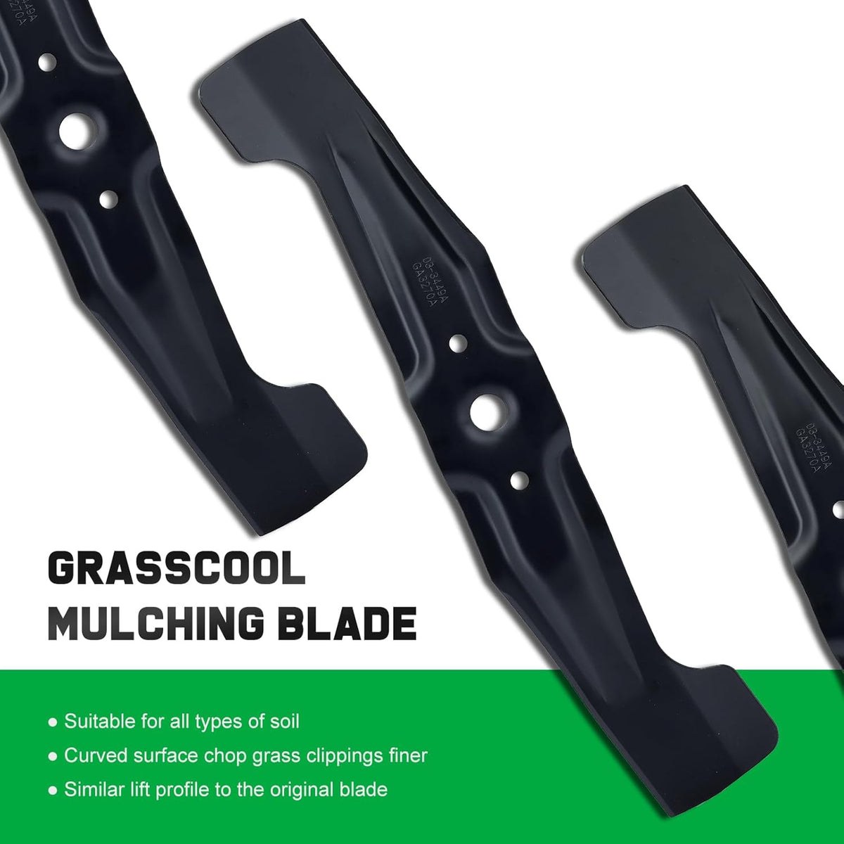 Grasscool HRR2169VKA HRN216 Honda Lawn Mower Mulching Blades Replacement